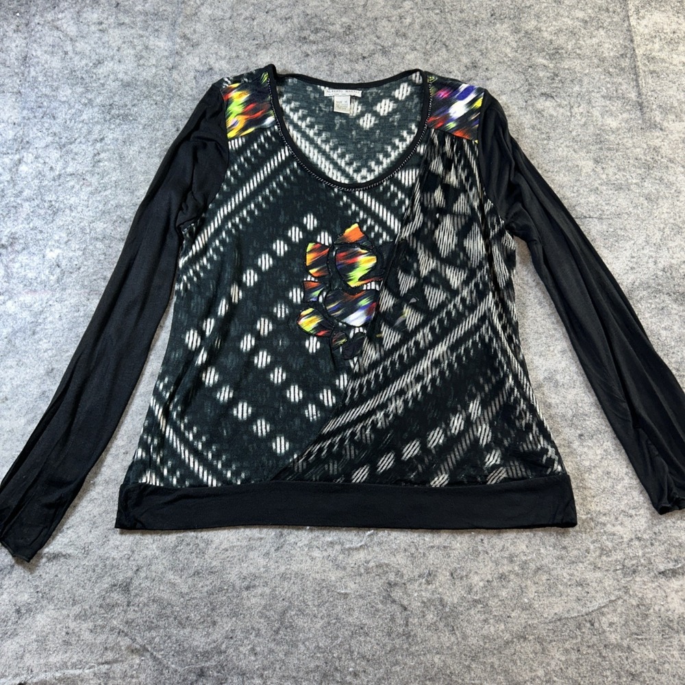 Vintage Alberto Makali Whimsigoth Top Women's XL Mixed Media Fairy Grunge Art‎
